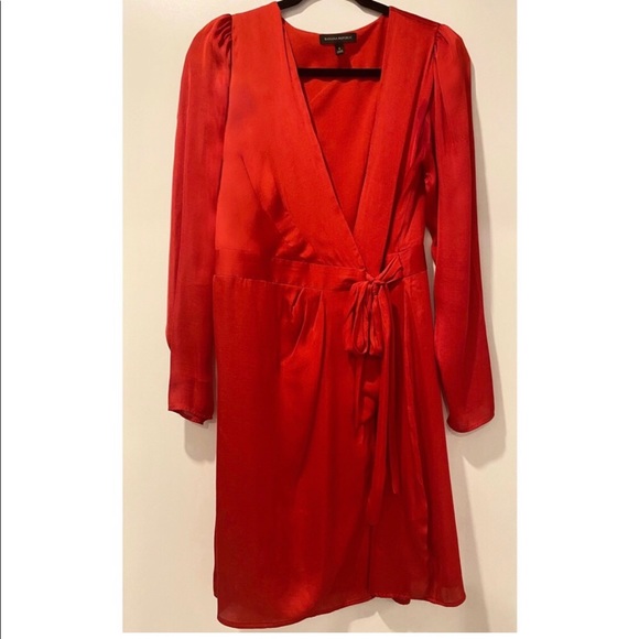 Banana Republic red wrap dress - Picture 2 of 10